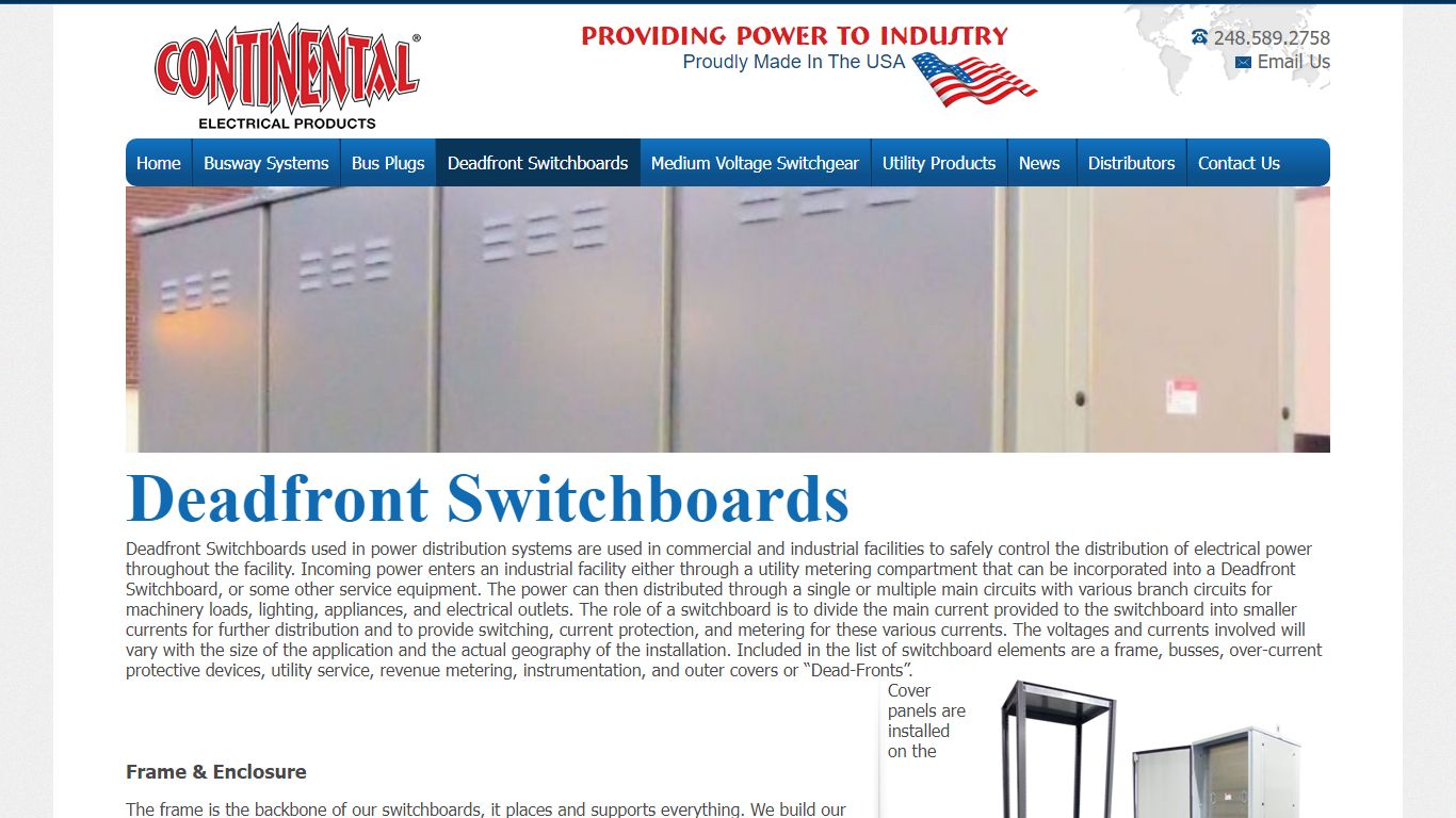 Deadfront Switchboards - Continental Electrical Products